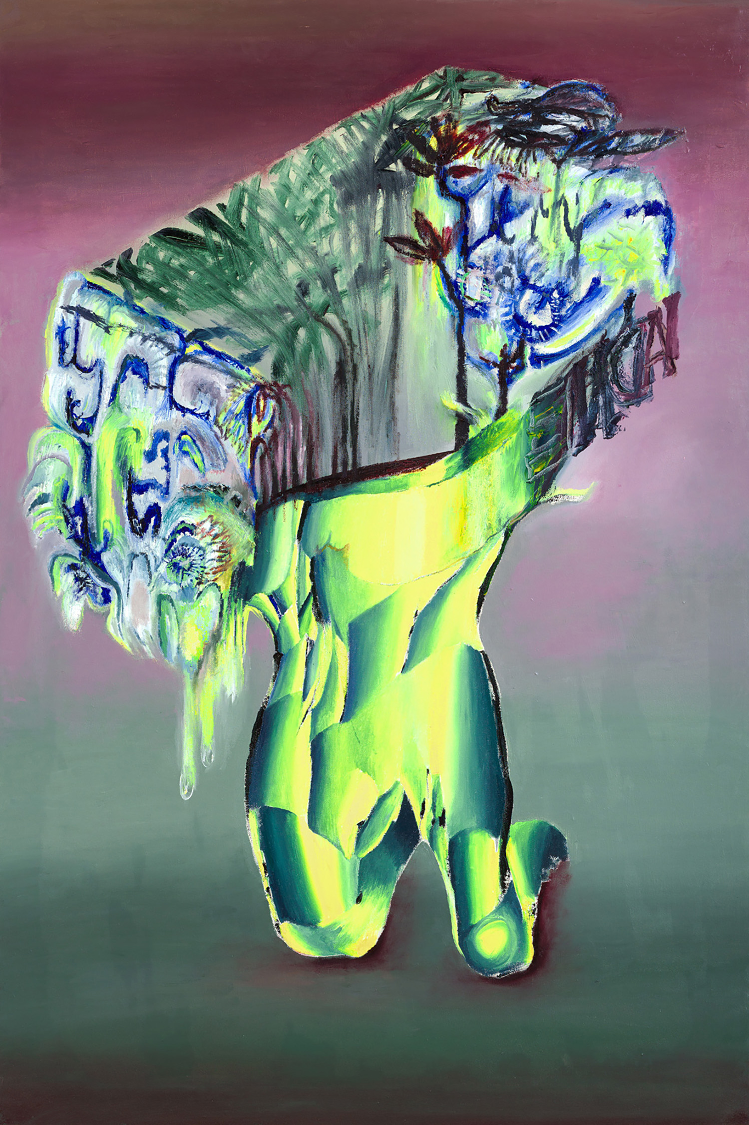 HUMINILOWICZ Vanda_25_Amfóra golgotavirág csokorral_2024_olaj, vászon_120x80 cm2