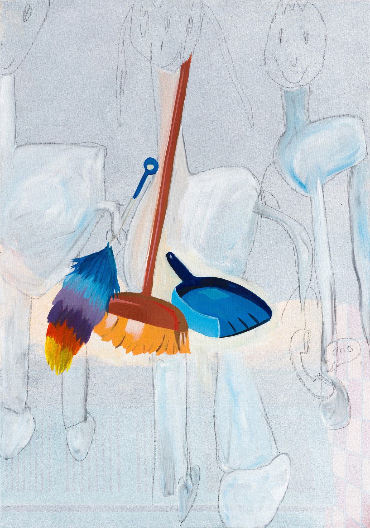 KOVÁCS Kira_16_Part time job_2024_vegyestechnika, vászon_100x70 cm