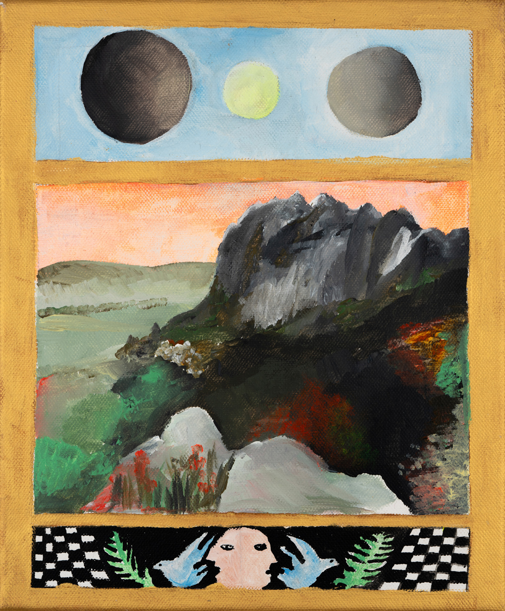 TÁNCOS Anna_10_Vértes nappal, vértes éjszaka_2022_akril, vászon_30×25 cm