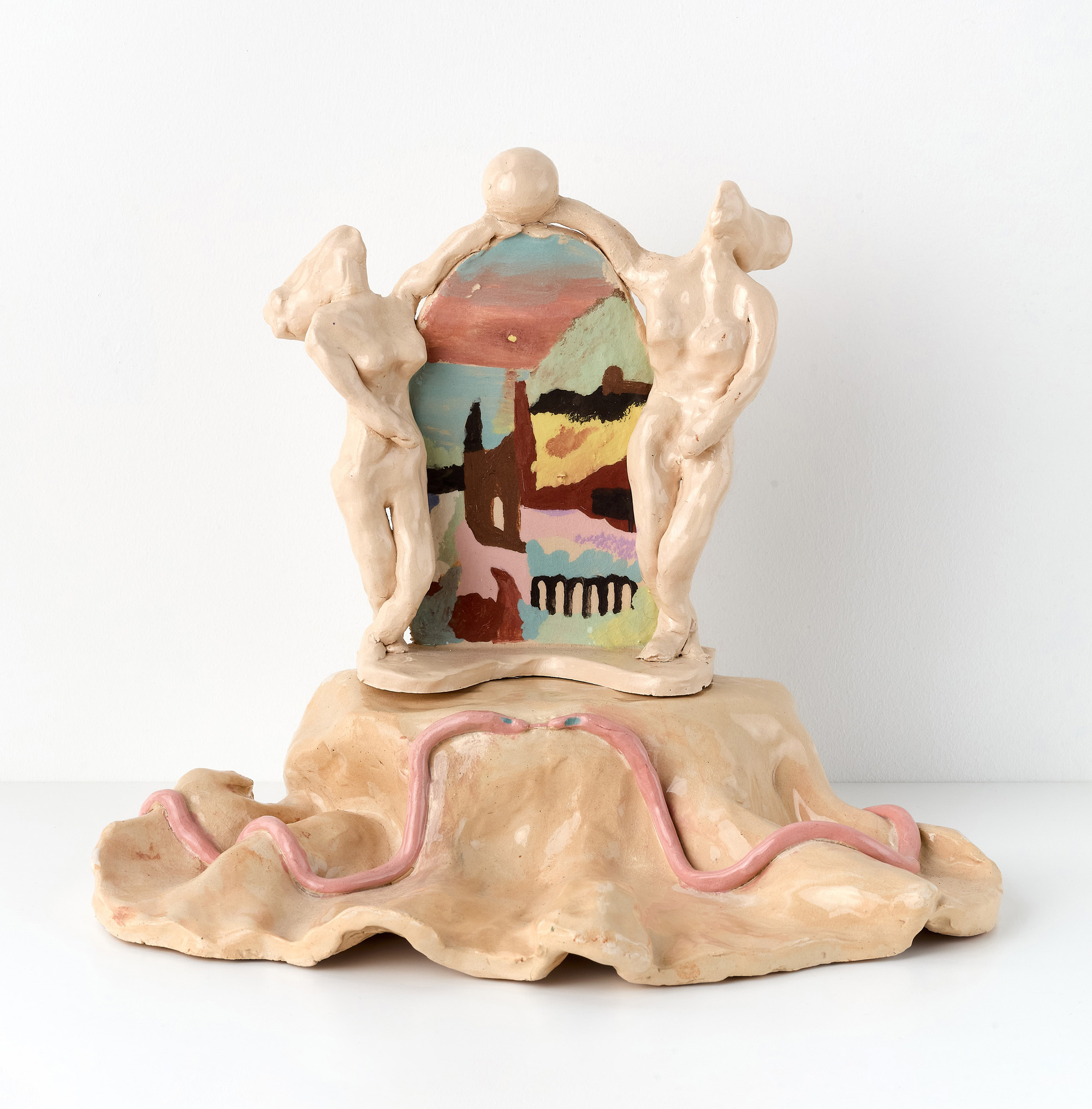TÁNCOS Anna_15_Oltár festménnyel_2023_mázas kerámia_29×36×25 cm_1