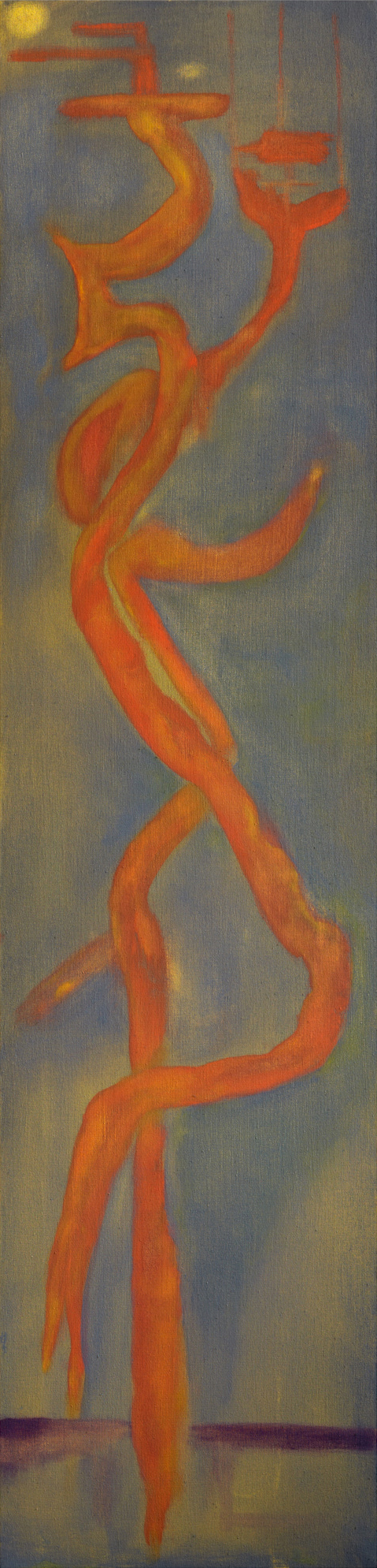 ULBERT Ádám_24_Unnamed no. 18_2022_olaj, vászon_145×35 cm