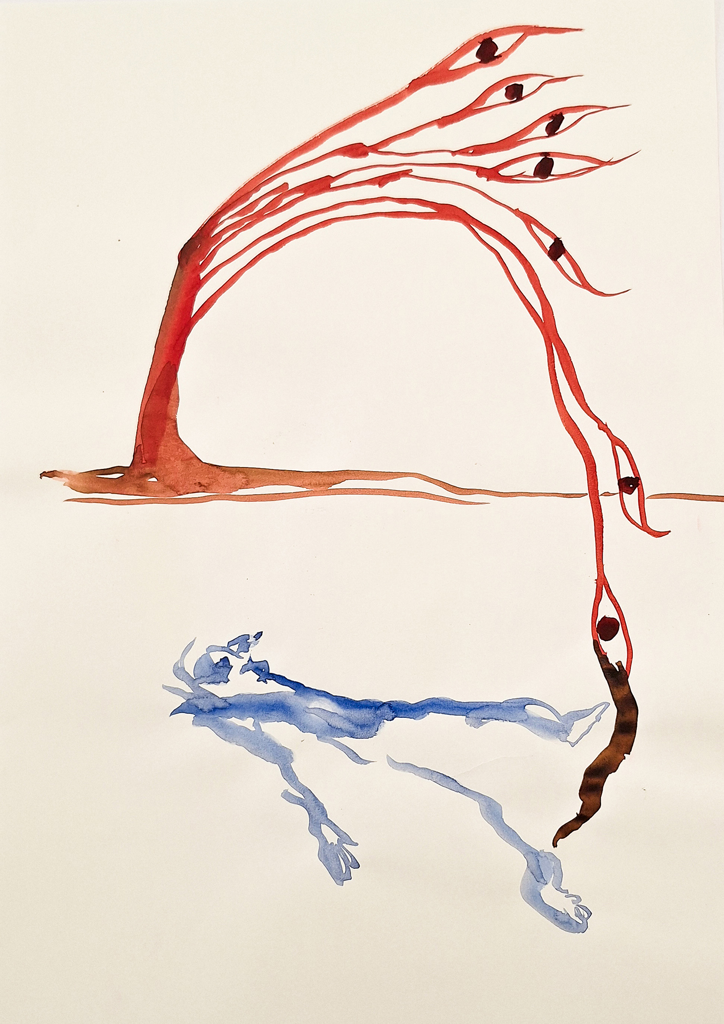 Drawing series-2026-acrylic and tempera on paper – A3 (177) copy