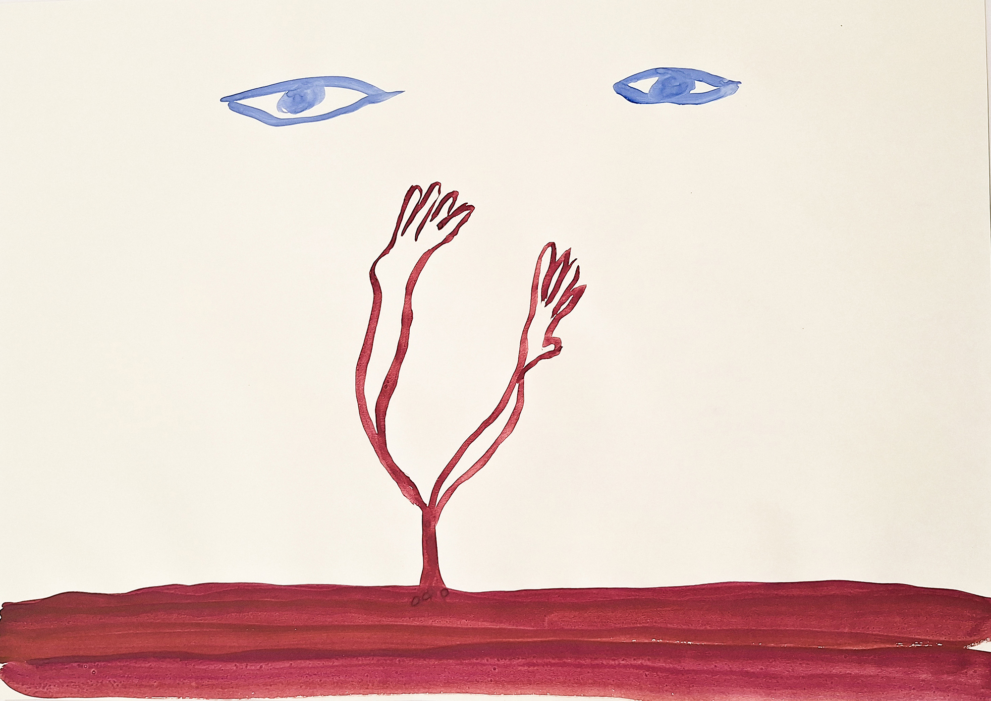 Drawing series-2026-acrylic and tempera on paper – A3 (92) copy