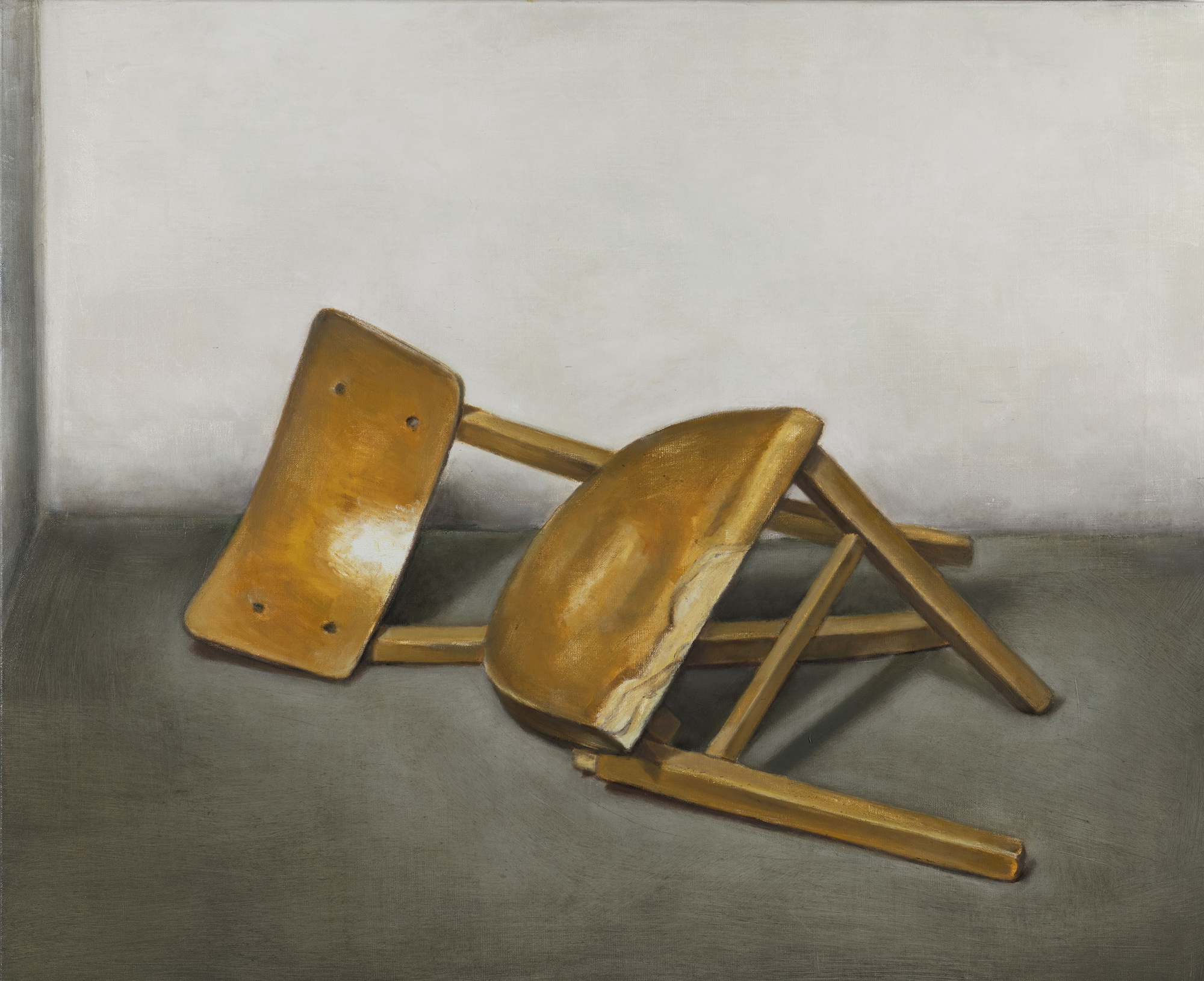 Jakub JANOVSKY_Broken Chair(Bones), 2026, oil on canvas, 90x110cm copy